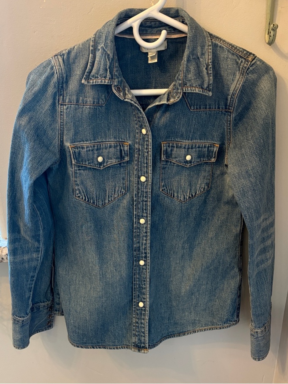 J. Crew Women's Denim Button-Down Shirt - Blue